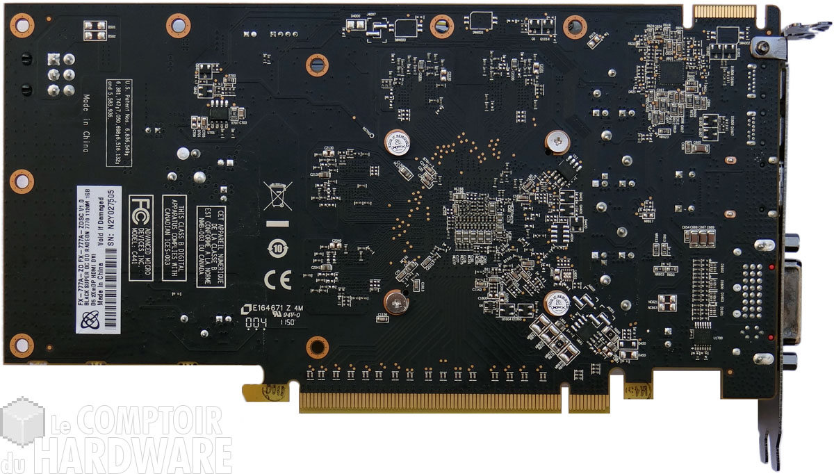 XFX RADEON HD 7770 Black Edition : face arrière