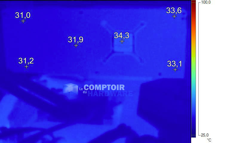 Image thermique de la RX 5700 XT au repos