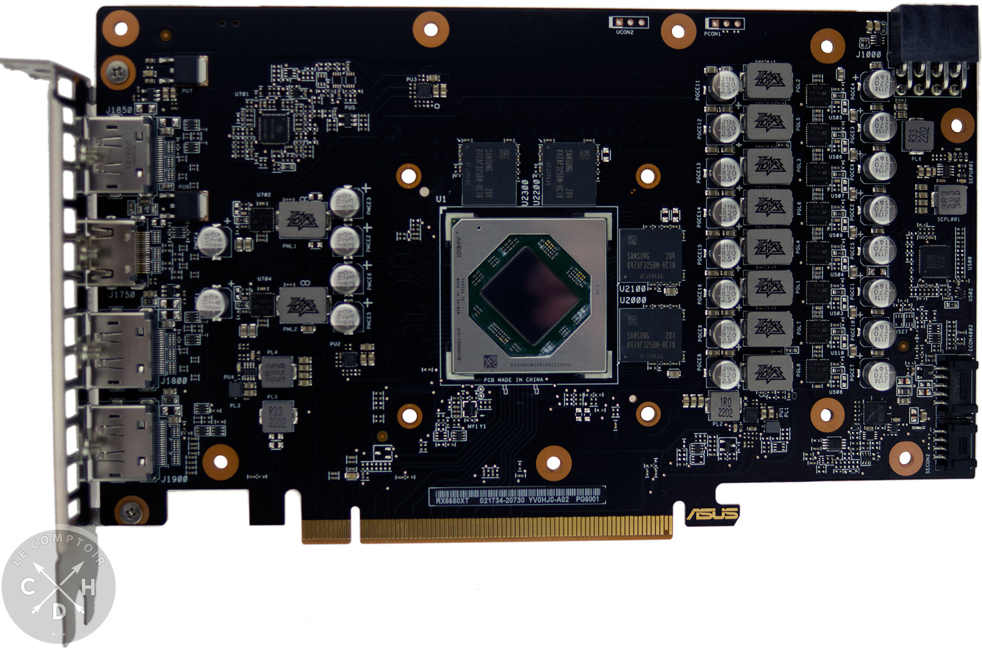 Asus RX 6650 XT Gaming : le PCB