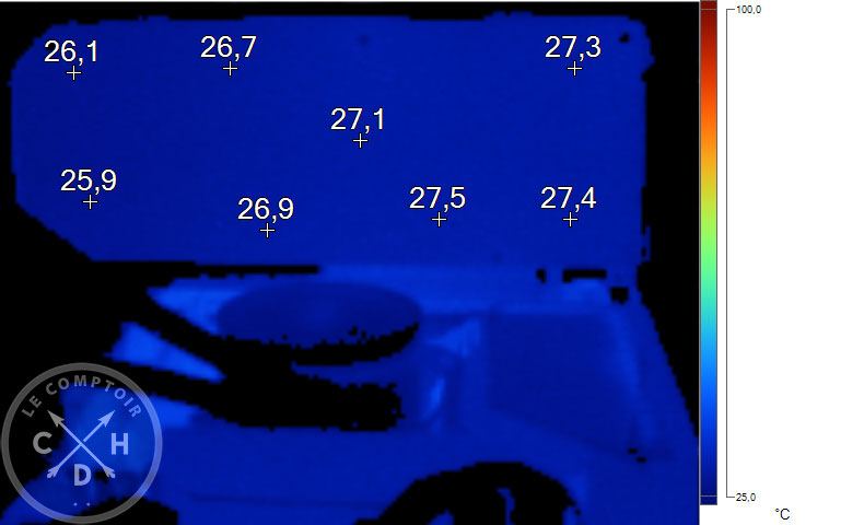 Image thermique de la RX 7900 XTX MBA au repos