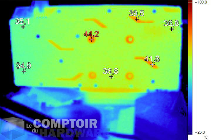 Image infrarouge de la MSI GTX 1660 Ti Gaming X au repos