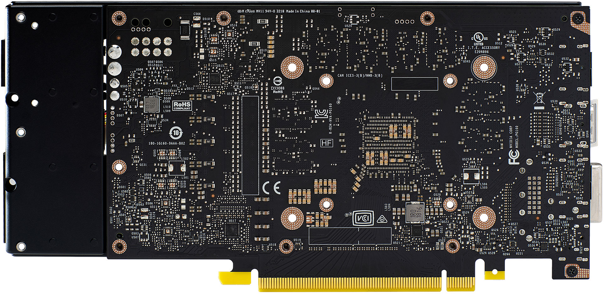 GeForce RTX 2060 Founders Edition : PCB de dos
