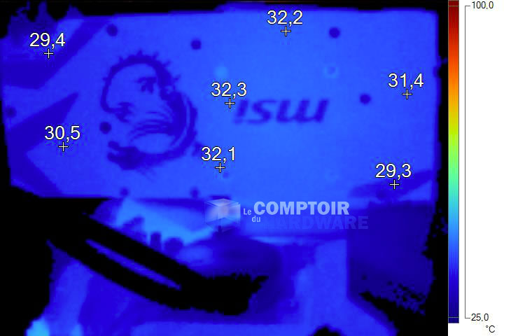Image infrarouge MSI RTX 2070 ARMOR au repos