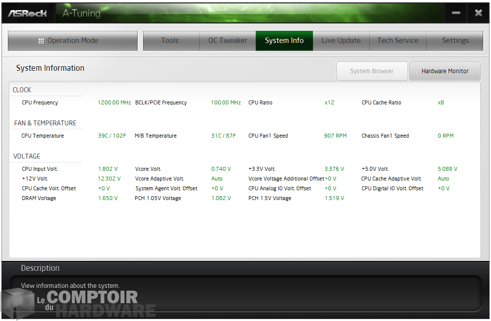 ASRock A-Tuning - System Info