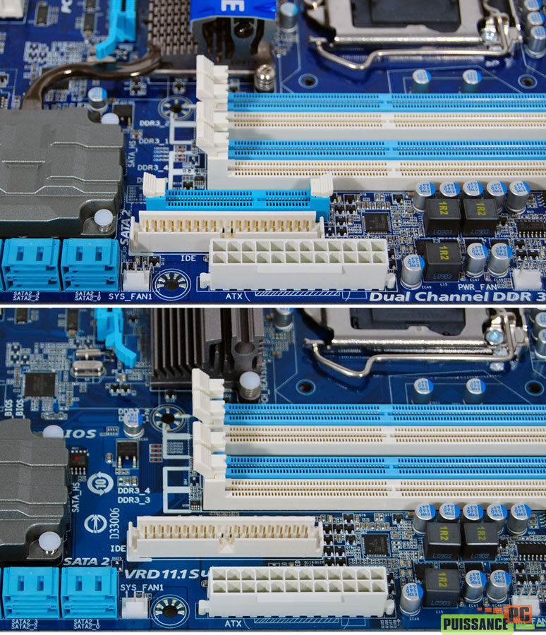 Gigabyte EP55-UD4P et P55-UD5 braidwood