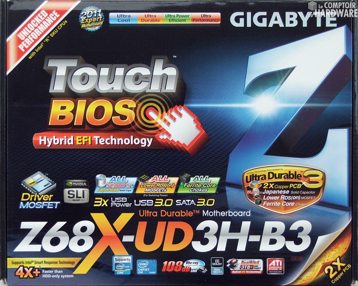 gigabyte z68x ud3h b3 box recto