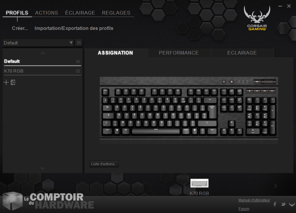 Configurer les touches