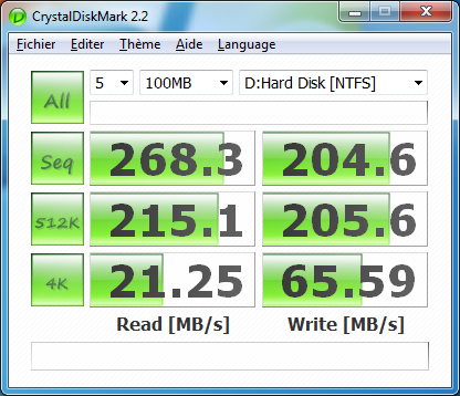 crystaldiskmark - Intel x25-e 32 Go