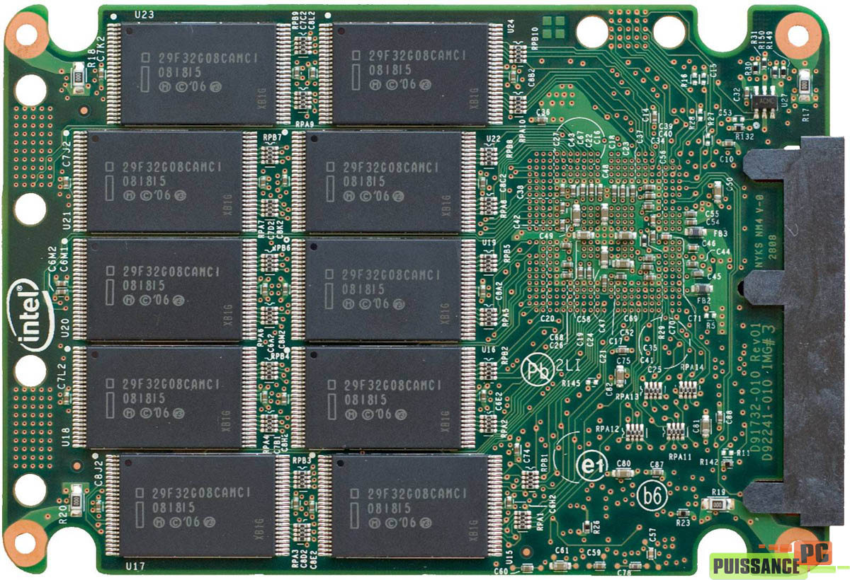 Dossier SSD PCB X25-M 80 Go verso