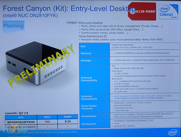 Intel NUC Bay Trail