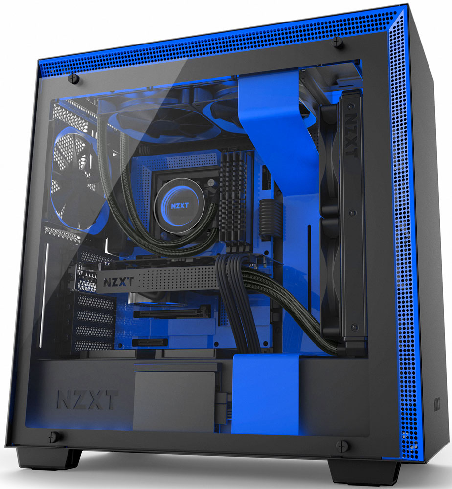 NZXT H700i noir mat et bleu