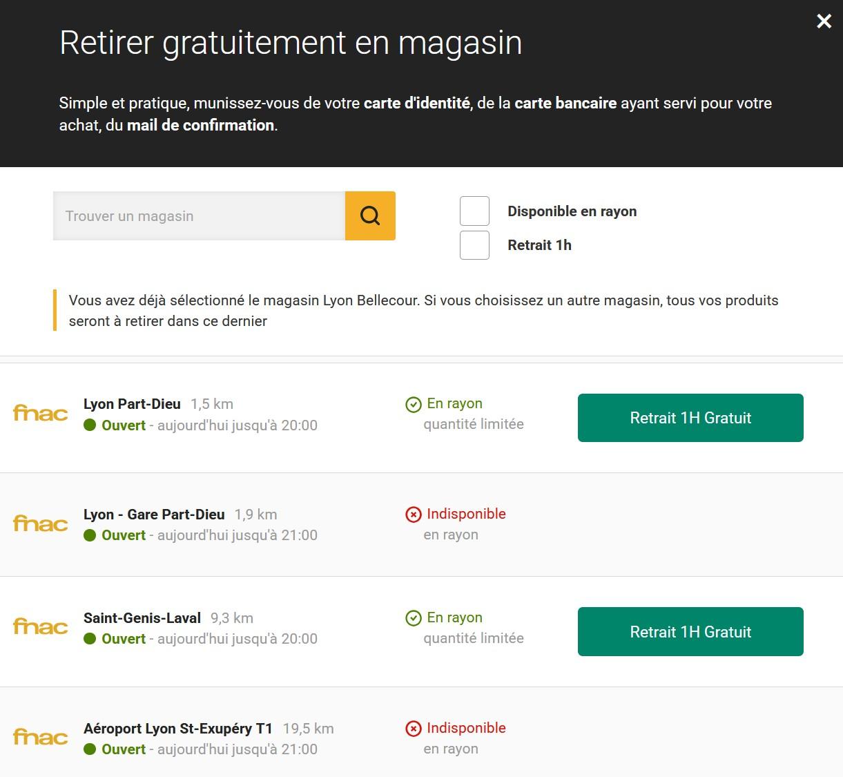 dispo rayon fnac xbox