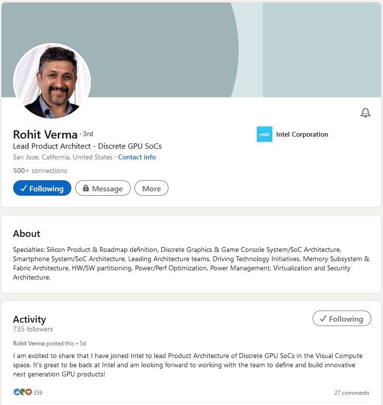 rohit verma sur linkedin