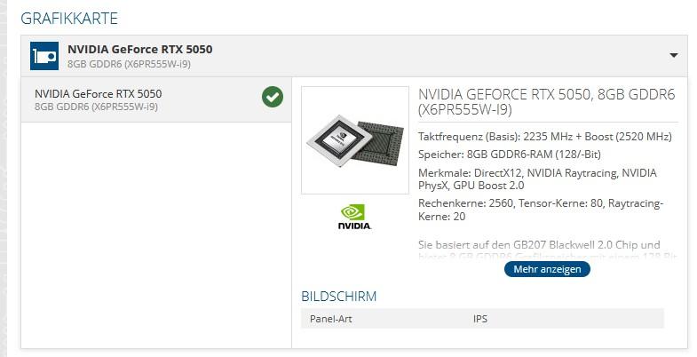 RTX 5050 : la mémoire hésite entre GDDR6 et GDDR7