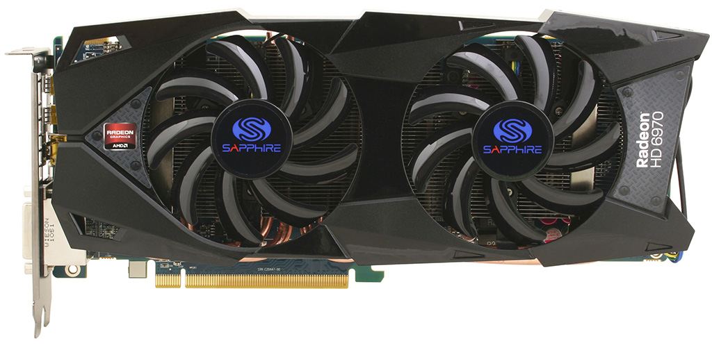 Sapphire HD 6970 custom ventirad vue dessus