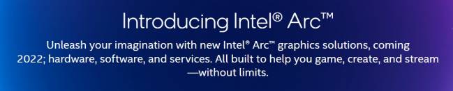 intel arc 2022 web