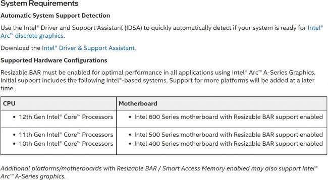 Intel Arc [cliquer pour agrandir]