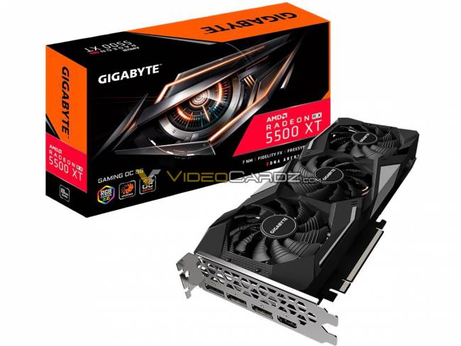 gigabyte radeon rx 5500 xt gaming oc videocardz