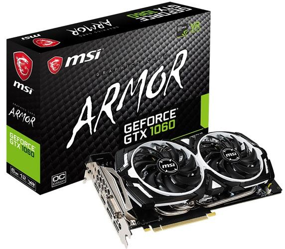 msi gtx 1060 armor oc gddr5x carton