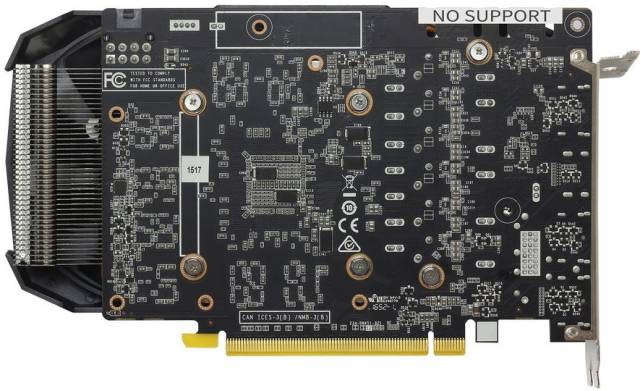 zotac gtx 1060 gddr5x rear