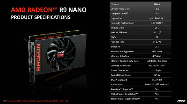 amd r9 nano specs [cliquer pour agrandir]