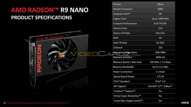 r9 nano specifications vdcz