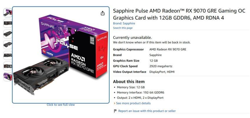 La Radeon RX 9070 GRE se prépare à un lancement mondial