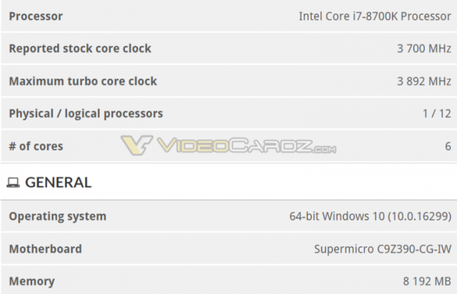 intel z390 compatible i7 8700k videocardz