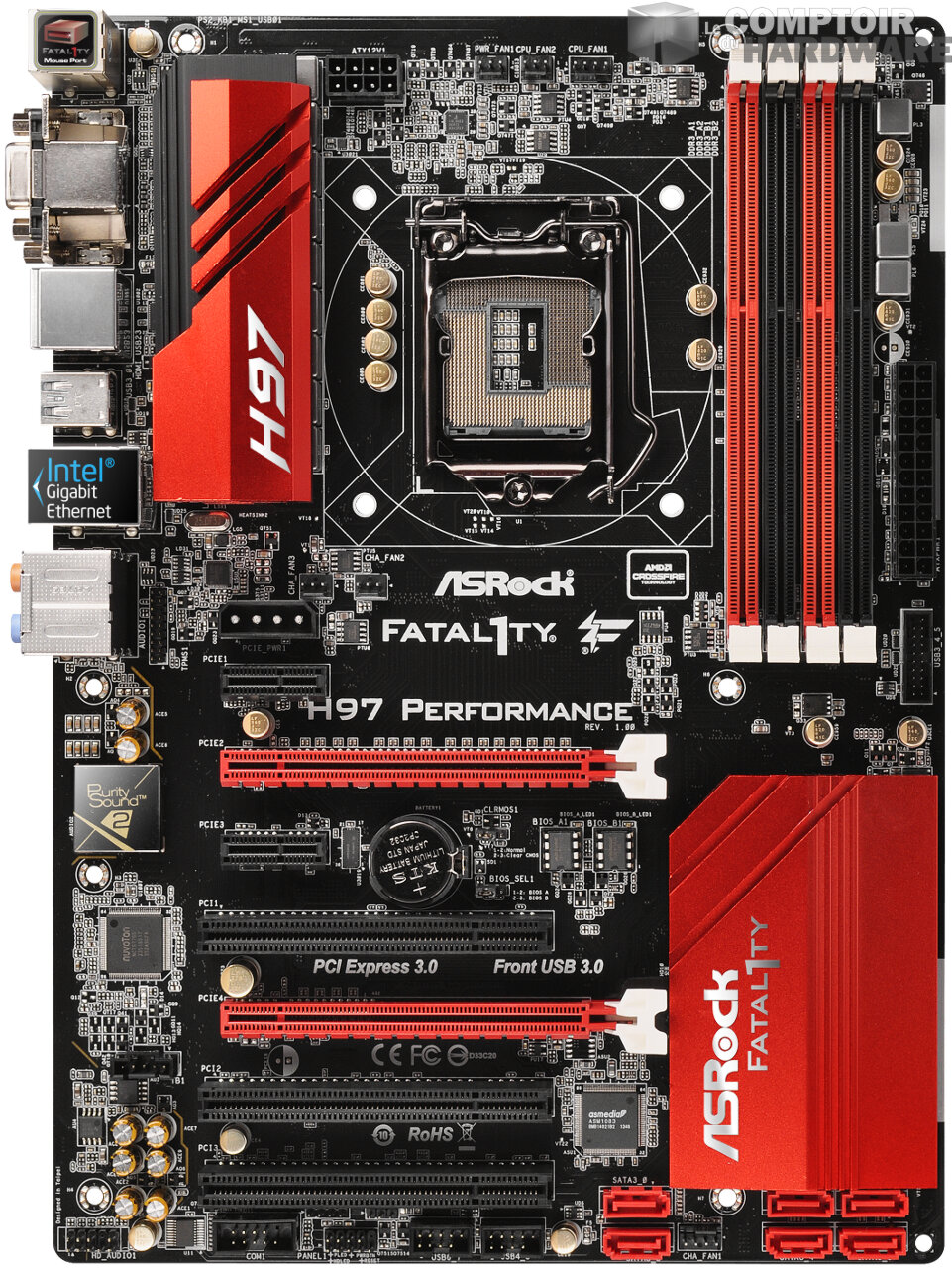 Carte Mère ASUS H97 PLUS Avec RAM - Pour Pièces Ou Réparation (non Testé)