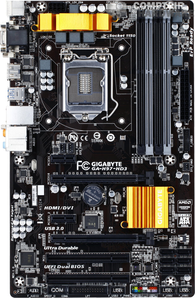 Carte Mère ASUS H97 PLUS Avec RAM - Pour Pièces Ou Réparation (non Testé)