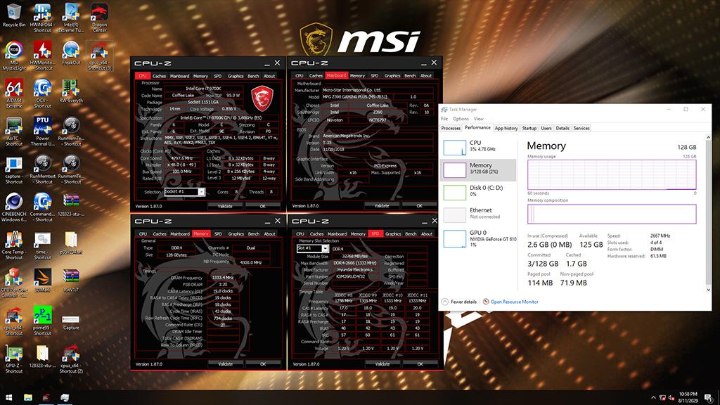 MSI 128Go DDR4