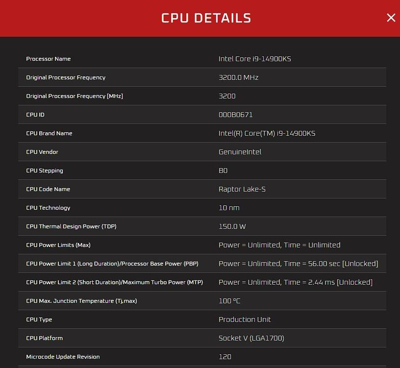 details core i9 14900ks occt