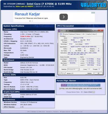 6700k overclocking cpuz t [cliquer pour agrandir]