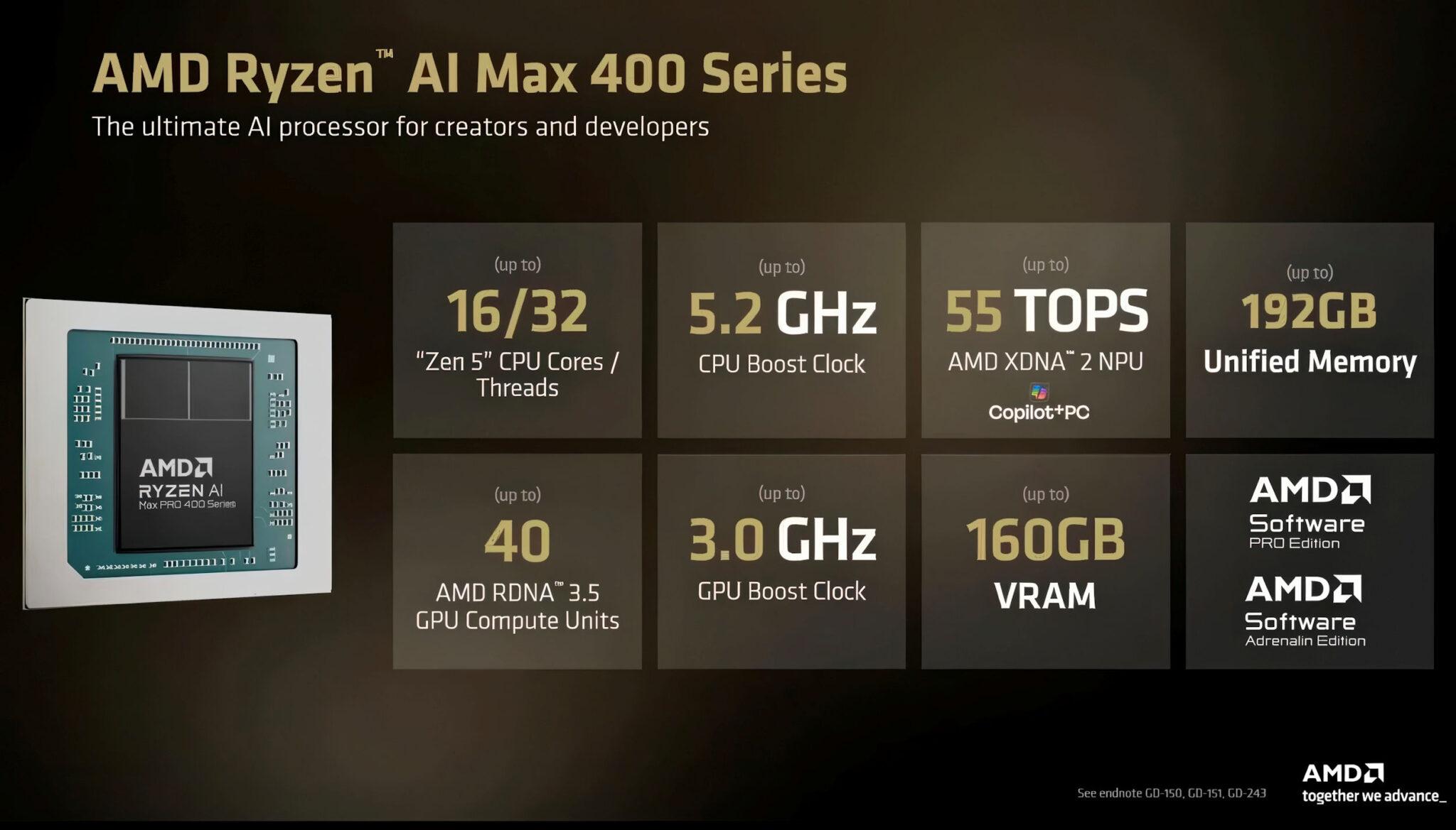 amd ryzen ai max 400 495 specs