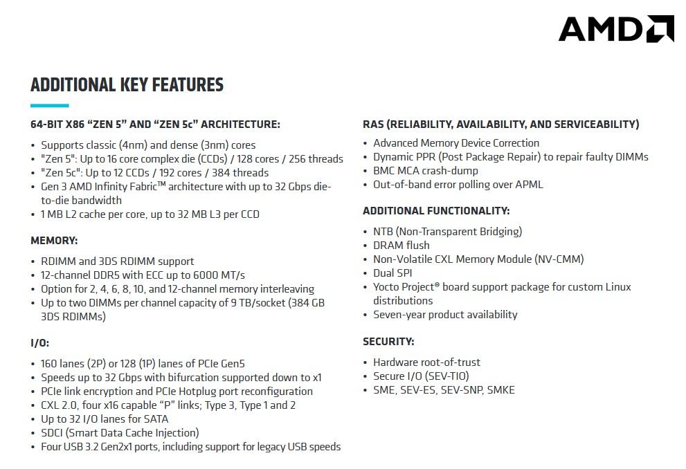 fonctionnalite clefs epyc 9005 embedded