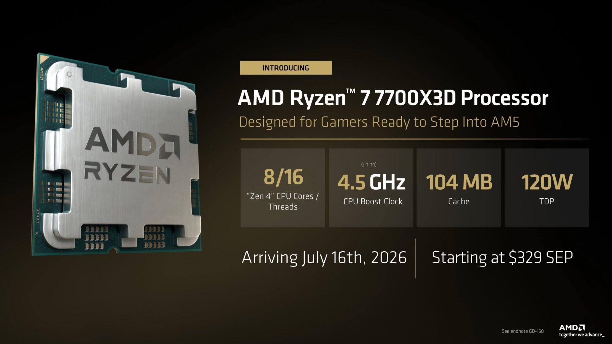amd ryzen 7700x3d