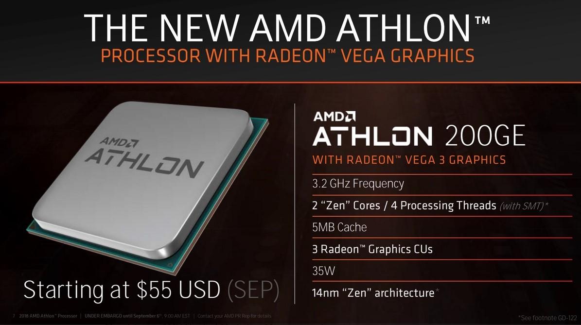 amd athlon ryzen vega caracteristiques