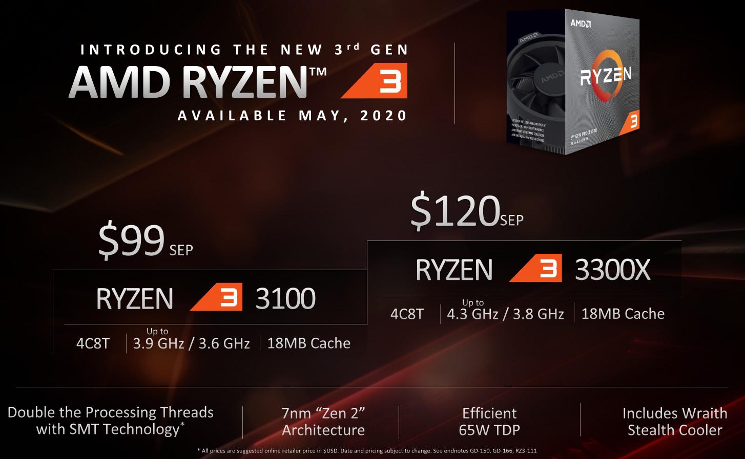 Ryzen 3 : Zené pour l'entrée de gamme !