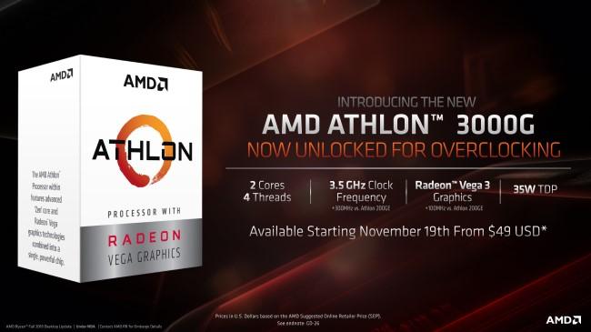 amd athlon 3000g presentation