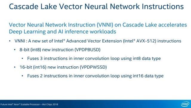 intel casacade lake instruction vnni hot chips 2018