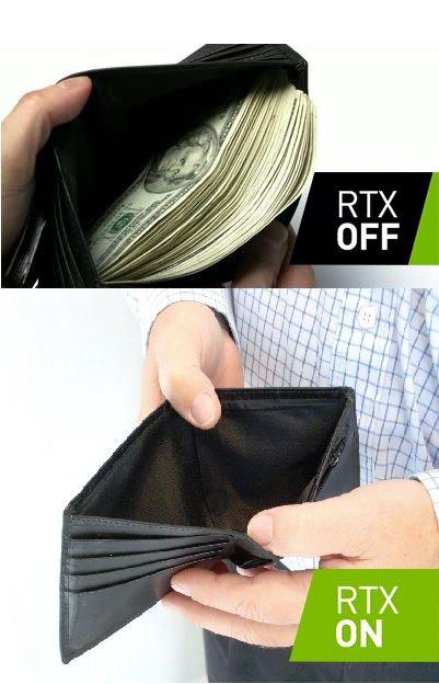 rtx empty wallet