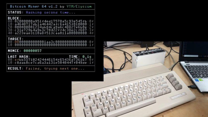 commodore64 minage bitcoin experience