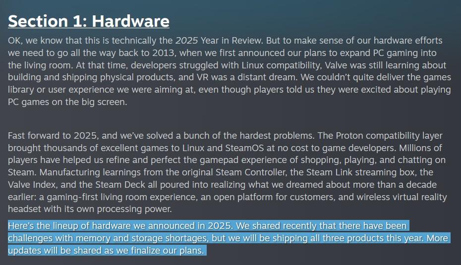 steam machine 2026 formulation actuelle