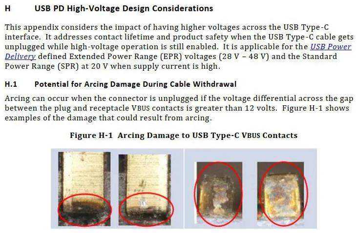 usb c 2 1 arcing damage prevention