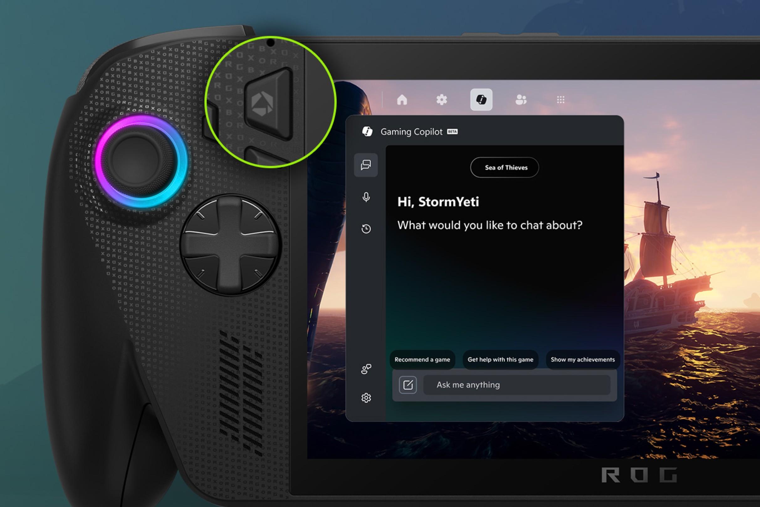 gaming copilot rog xbox ally