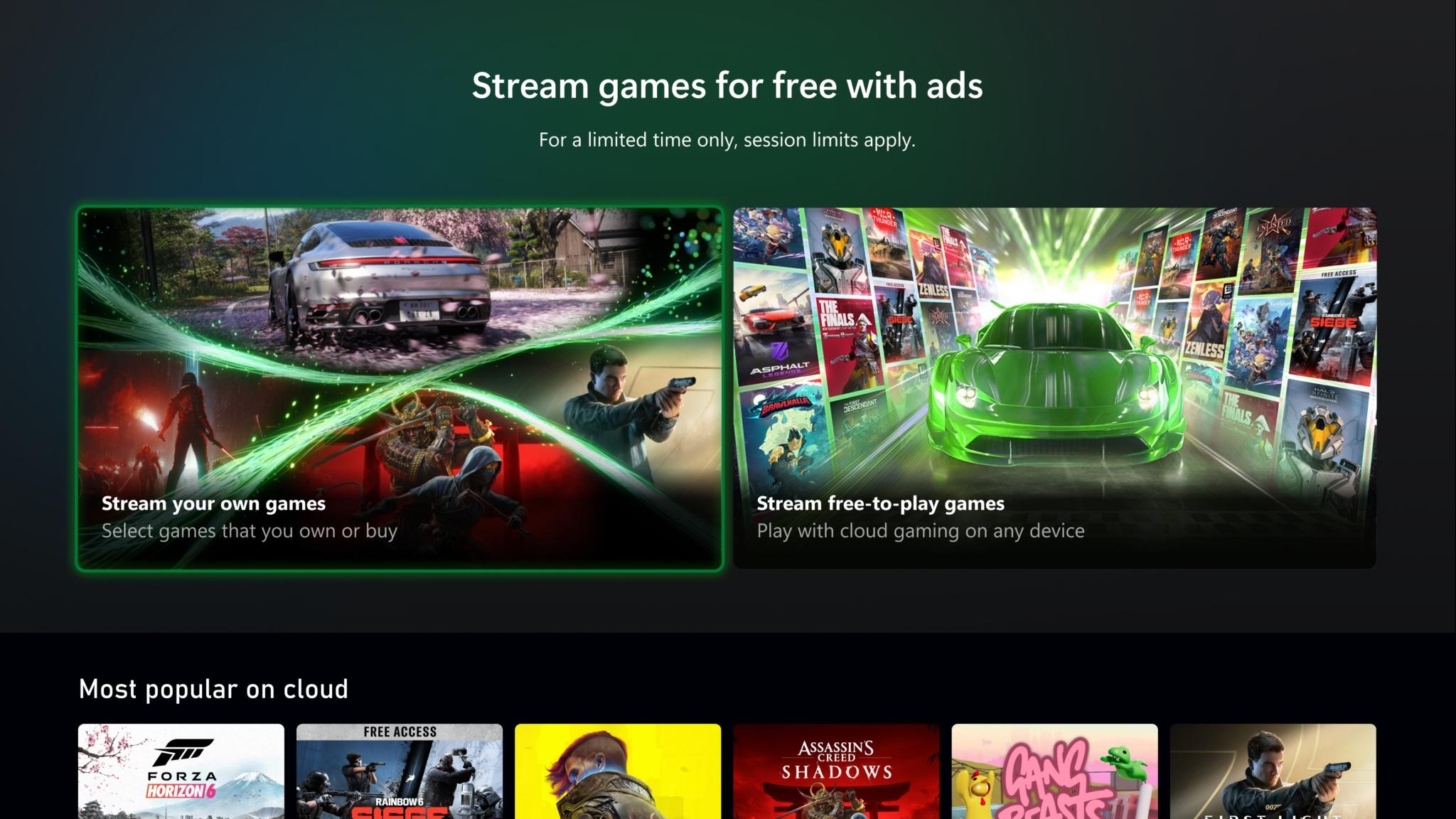 Microsoft dévoile l'addition pour son Xbox Cloud Gaming à l'heure