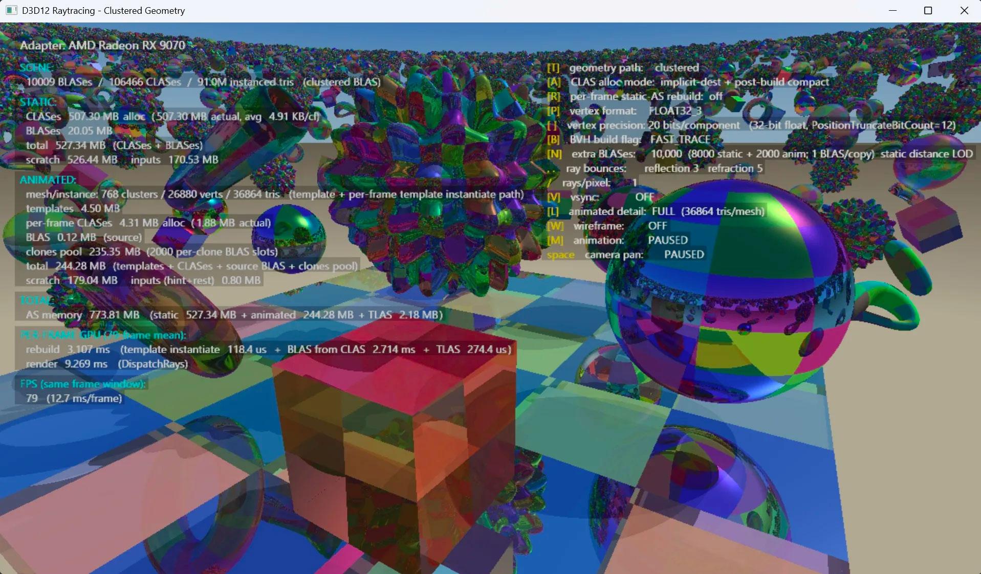 dx12 clusteredgeometry / CLAS (mode cluster)