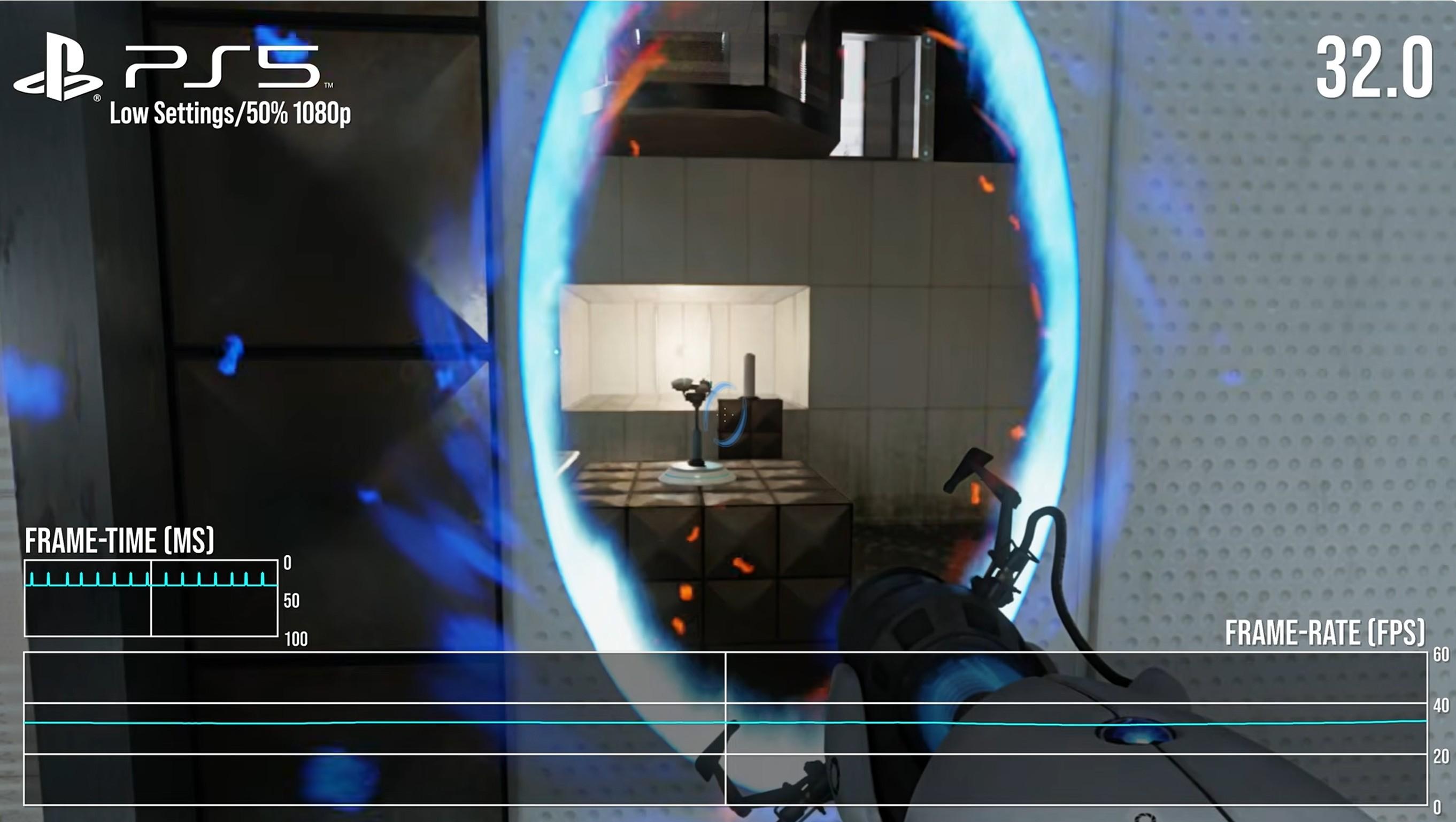 portal ps5 path tracing df