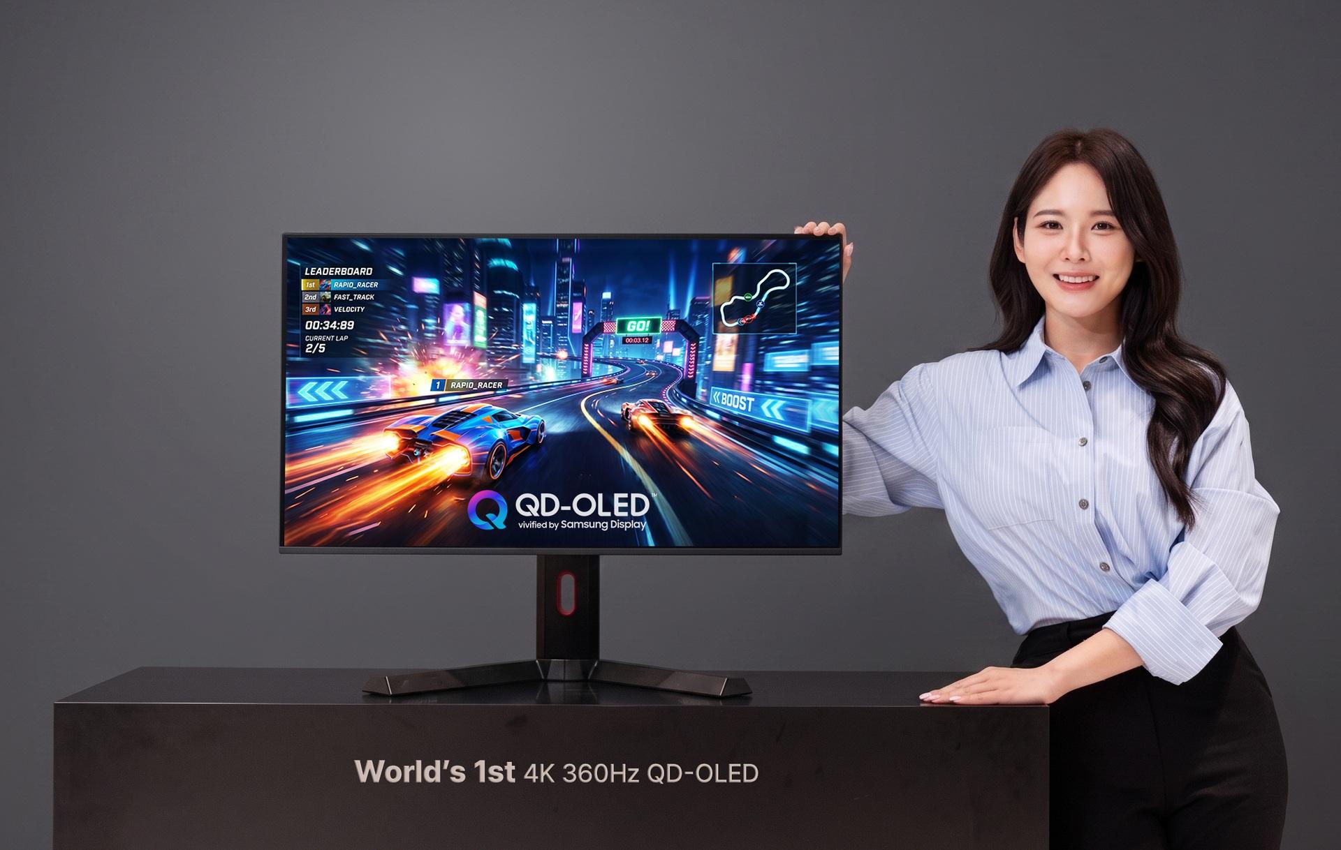 Samsung marie la 4K et le 360 Hz sur une dalle QD-OLED inédite
