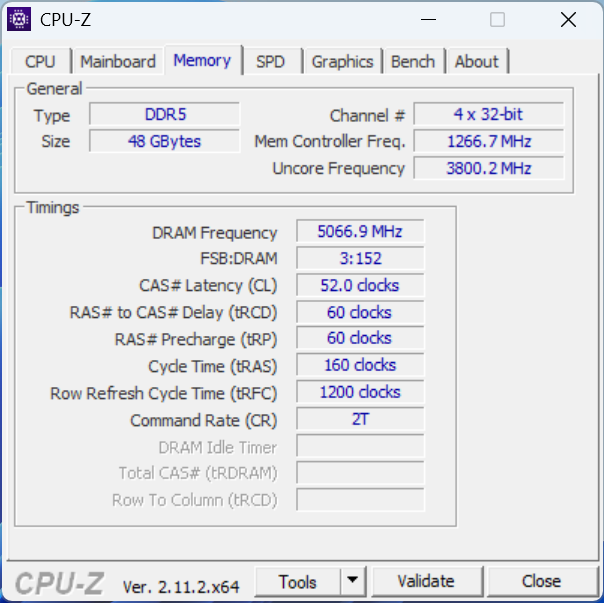asrock ddr5 cl52